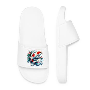 Japanese Japanese Koi Carpfish - Women’s Pool Sliders - white - Front