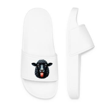 Rebellious family black sheep makes tongue - Women’s Pool Sliders - white - Front
