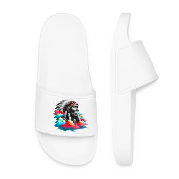 Amérindien Américain - Claquettes Femme - blanc - Devant