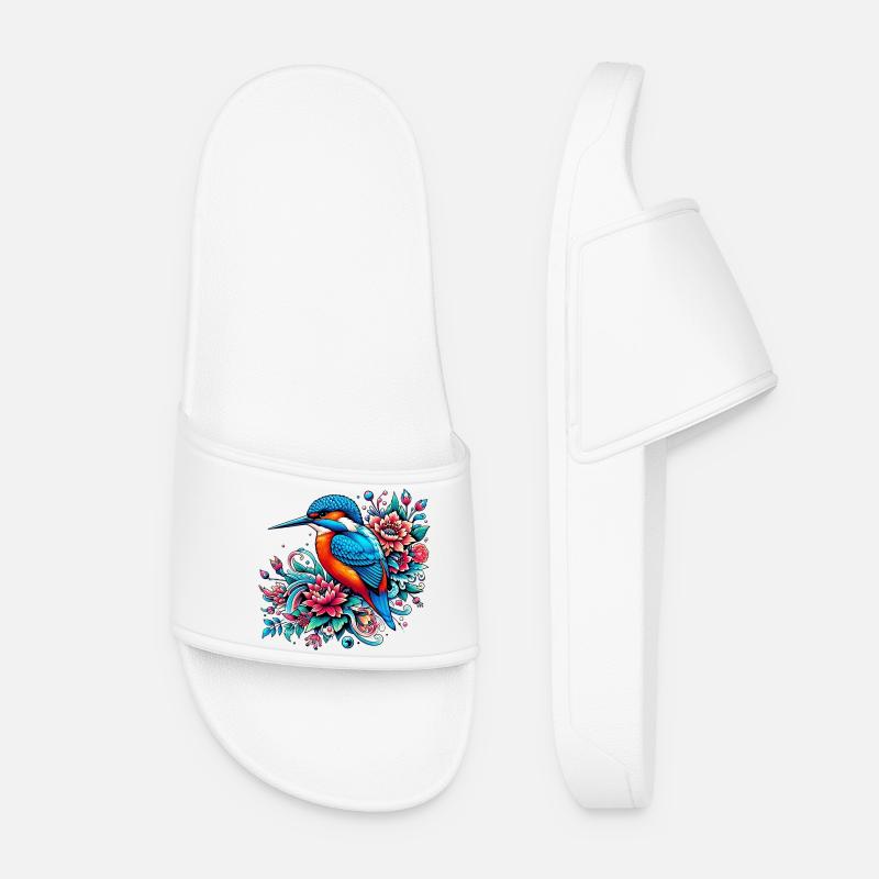 Eisvogel - Frauen Badelatschen - Weiß