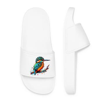 Eisvogel - Frauen Badelatschen - Weiß - Vorne