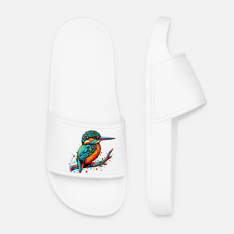 Eisvogel - Frauen Badelatschen - Weiß