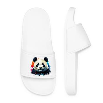 Panda - Frauen Badelatschen - Weiß - Vorne