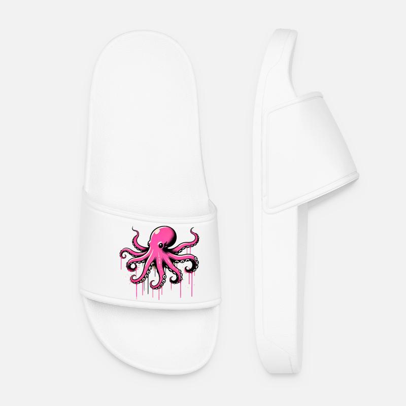 Octopus - Women’s Pool Sliders - white