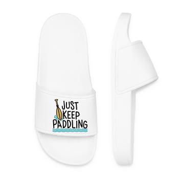 Just Keep Paddling - Women’s Pool Sliders - white - Front