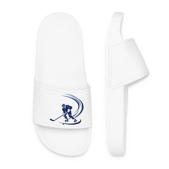Dessin d’un joueur de hockey sur glace - Claquettes Femme - blanc - Devant