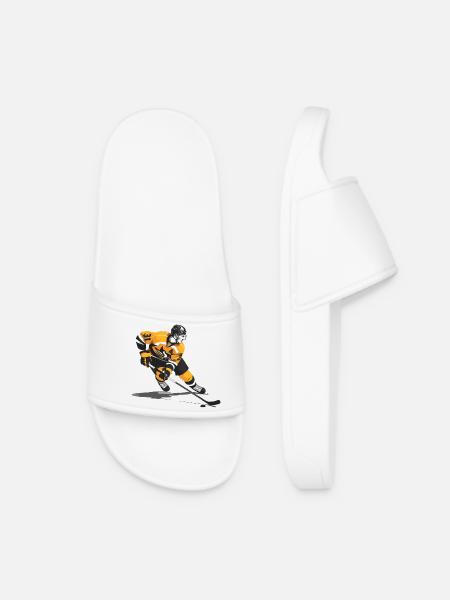 Joueur de hockey sur glace - Claquettes Femme - blanc