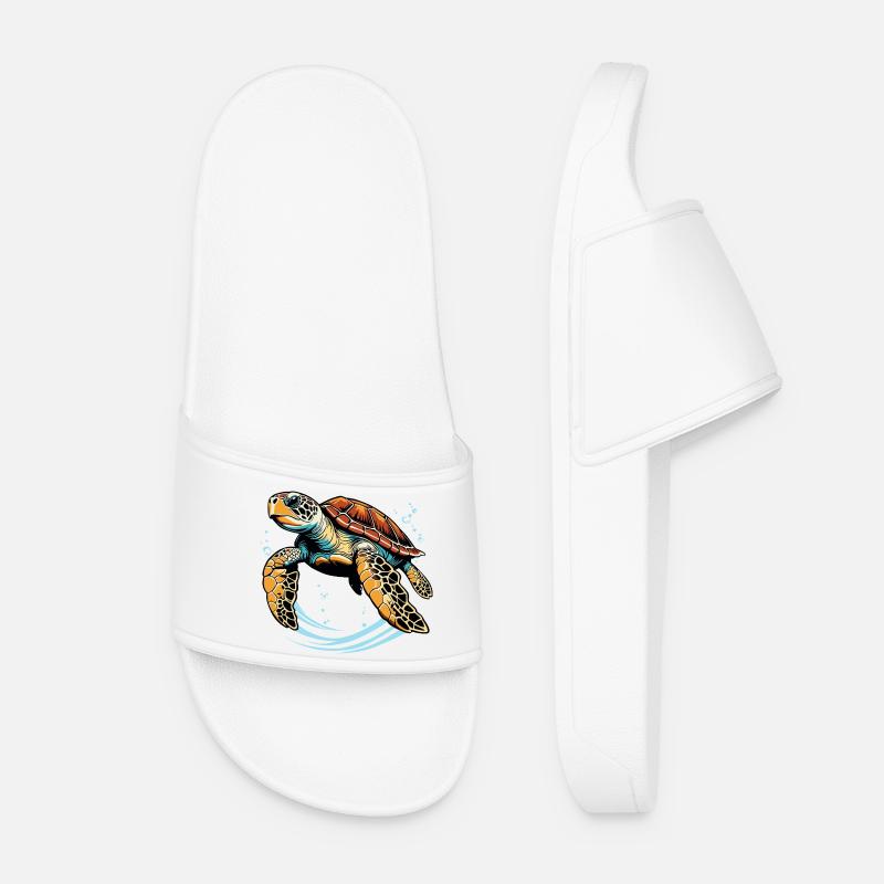 Sea turtle - Women’s Pool Sliders - white