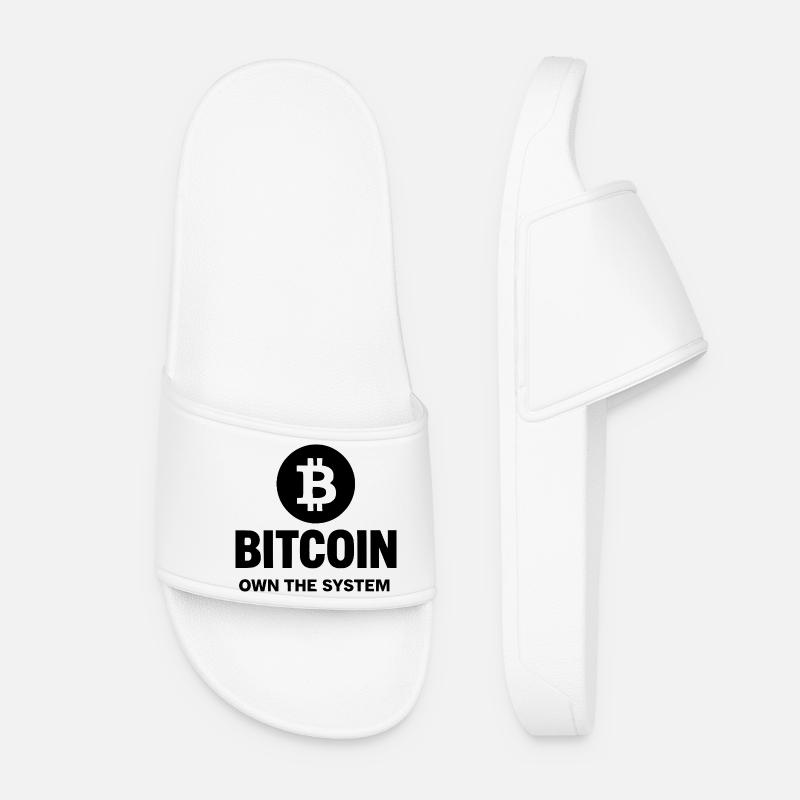 Bitcoin - Own the System - Frauen Badelatschen - Weiß