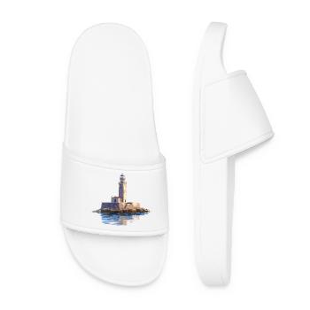 Island Rock Lighthouse - Women’s Pool Sliders - white - Front