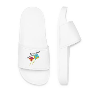 Let's fly Korean kites – Kite Design - Women’s Pool Sliders - white - Front