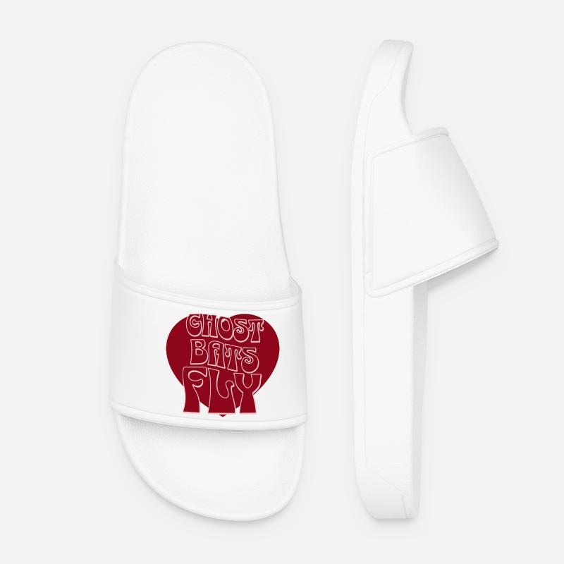 Ghost Bats Fly - Women’s Pool Sliders - white