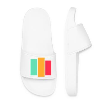 Tri Block Neon Palette - Women’s Pool Sliders - white - Front