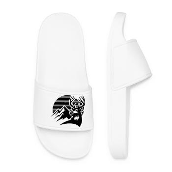 Alpine deer - Women’s Pool Sliders - white - Front
