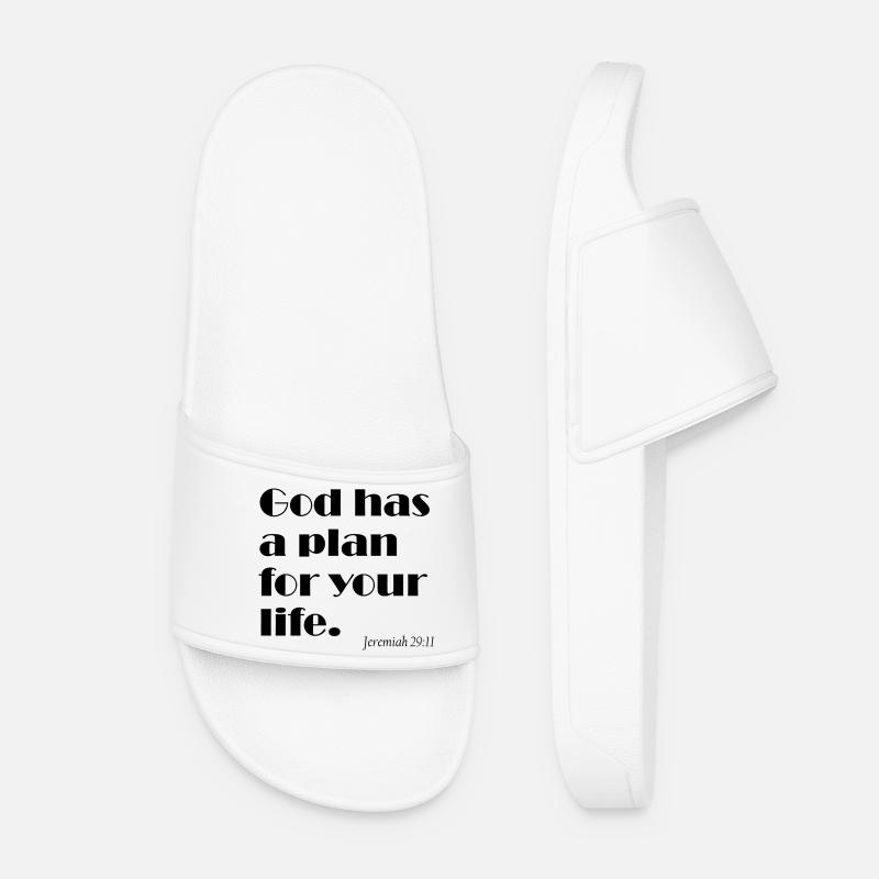 Dieu a un plan pour ta vie - Plan Gottes - Claquettes Femme - blanc