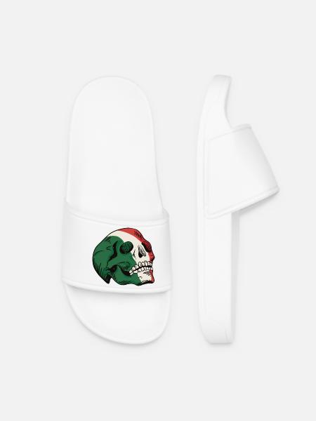 Illustration du drapeau italien du crâne - Claquettes Femme - blanc