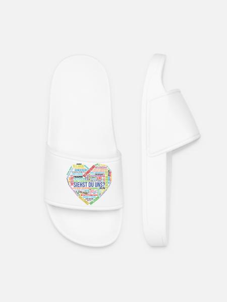 Do you see us Diversity Heart - Women’s Pool Sliders - white