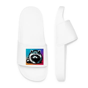 Raton laveur - Claquettes Femme - blanc - Devant