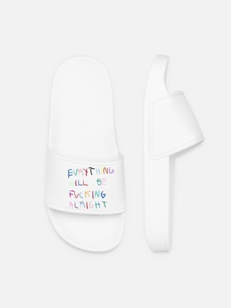 Everything will be alright bunt - Women’s Pool Sliders - white