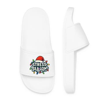 Saison stressante, Noël drôle, subtil - Claquettes Femme - blanc - Devant