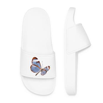 Conception transparente papillon Glasswing - Claquettes Femme - blanc - Devant