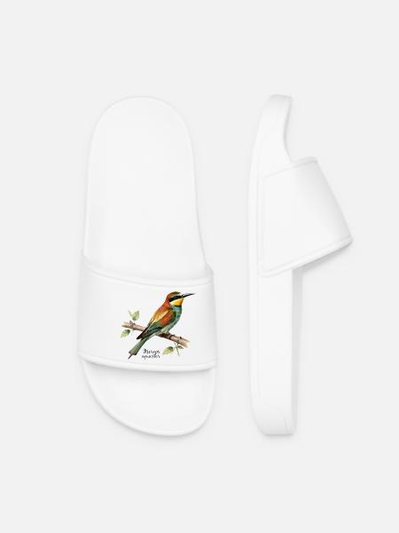 Guêpier d’Europe, illustration Merops apiaster - Claquettes Femme - blanc