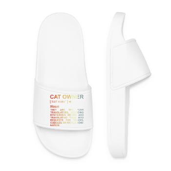 Cat Owner Meaning - Women’s Pool Sliders - white - Front