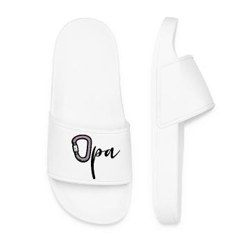 Hiking Climbing Grandpa - Women’s Pool Sliders - white - Front