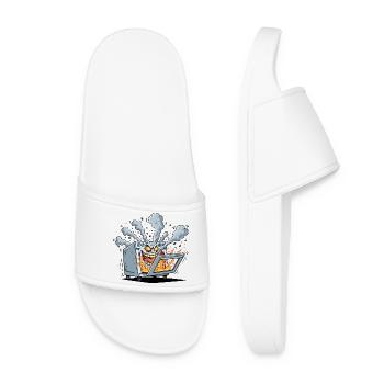 Fiery Kitchen Oven Monster - Women’s Pool Sliders - white - Front