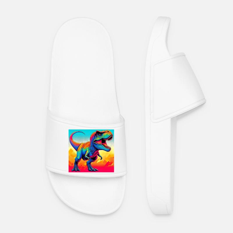 dinosaur - Women’s Pool Sliders - white