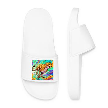 guépard - Claquettes Femme - blanc - Devant