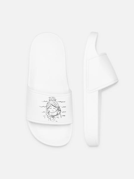 Café - Claquettes Femme - blanc