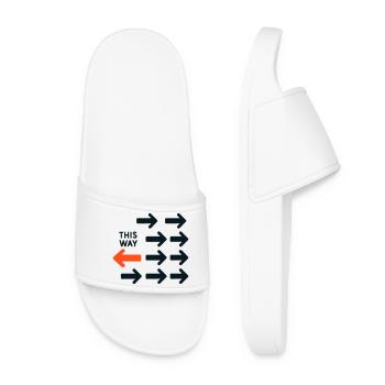 Flèche Inversée Contre Courant Design This Way Tot - Claquettes Femme - blanc - Devant