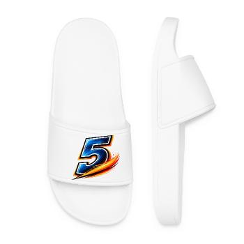 Numéro 5 Maillot de football Sport Joueur d’équipe - Claquettes Femme - blanc - Devant
