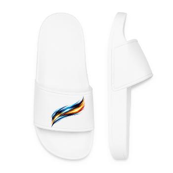 Sporty jersey design Dynamic effect - Women’s Pool Sliders - white - Front