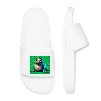 Phoque - Claquettes Femme - blanc - Devant