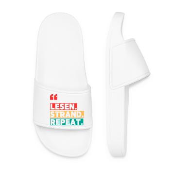 Read Beach Repeat - Women’s Pool Sliders - white - Front