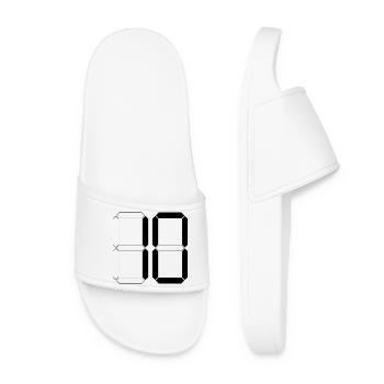 NUMÉRO 10 Dix Cadeau d’anniversaire numérique - Claquettes Femme - blanc - Devant
