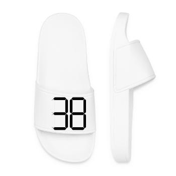 NUMBER 38 Thirty-Eight Gift Digital - Women’s Pool Sliders - white - Front