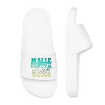 Malle Party Crew Mallorca Summer Holiday - Women’s Pool Sliders - white - Front