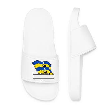 Drapeau Ameland – Conception sur mesure de l’île - Claquettes Femme - blanc - Devant