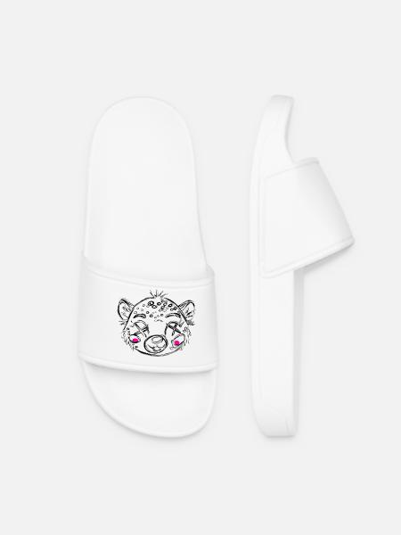 Dead Leo Gray - Women’s Pool Sliders - white