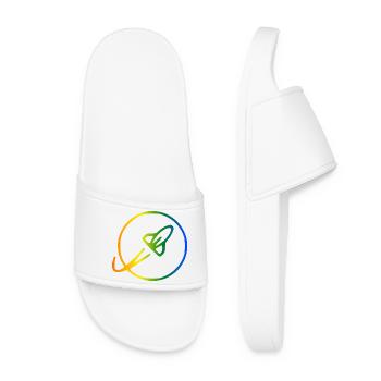 Orbite arc-en-ciel de la fusée - Claquettes Femme - blanc - Devant