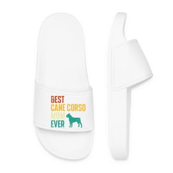 Meilleure maman de cane corso propriétaire de Mastiff - Claquettes Femme - blanc - Devant