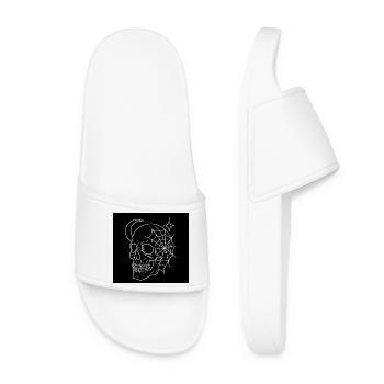 Occult Skull & Geometrische Netze – Goth - Frauen Badelatschen - Weiß - Vorne