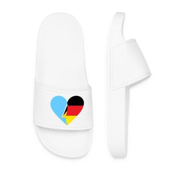 St. Lucia Germany Heart - Women’s Pool Sliders - white - Front
