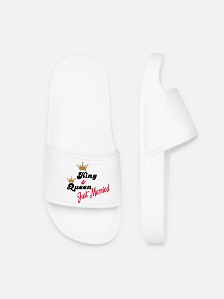 hochzeit - Frauen Badelatschen - Weiß