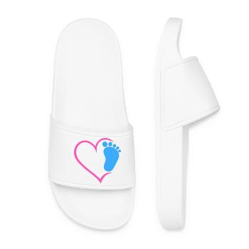 Baby Footprint - Women’s Pool Sliders - white - Front