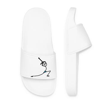 yoga exercise sun salutation - Women’s Pool Sliders - white - Front