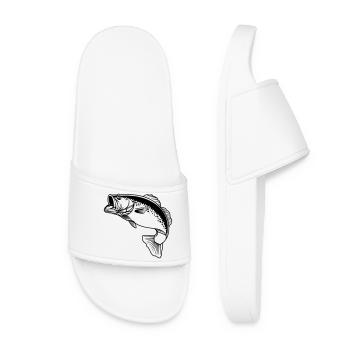 Logo transparent de poisson pour pêcheur - Claquettes Femme - blanc - Devant